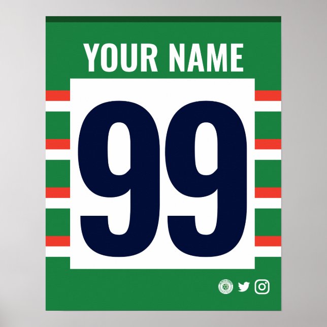 Lstr Tigers Personalised Rugby Shirt Poster (Front)