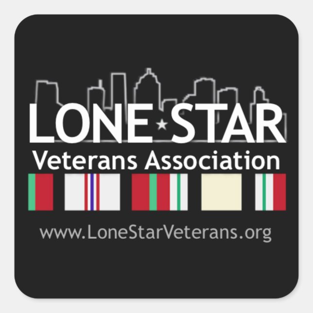 LSVA Black Decal (6 large decals) Square Sticker (Front)