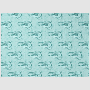 Lt Blue and Gold Nautical Series Design 14 Tissue Paper