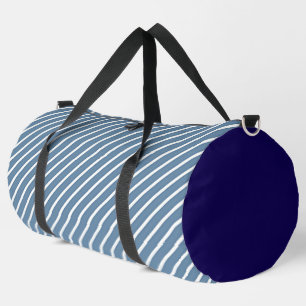 Lt Blue Stripes Duffle Bag