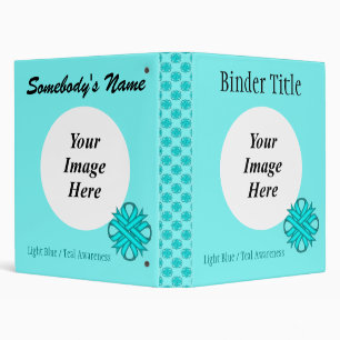 Lt Blue/Teal Clover Ribbon Template by K Yoncich Binder