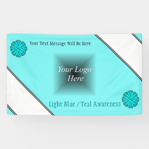 Lt Blue/Teal Flower Ribbon by Kenneth Yoncich Banner