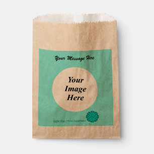 Lt Blue/Teal Flower Ribbon Template by K Yoncich Favour Bag