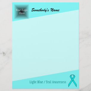 Lt Blue/Teal Standard Ribbon by Kenneth Yoncich Letterhead