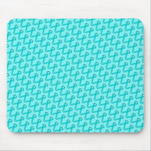 Lt Blue / Teal Standard Ribbon by Kenneth Yoncich Mouse Pad