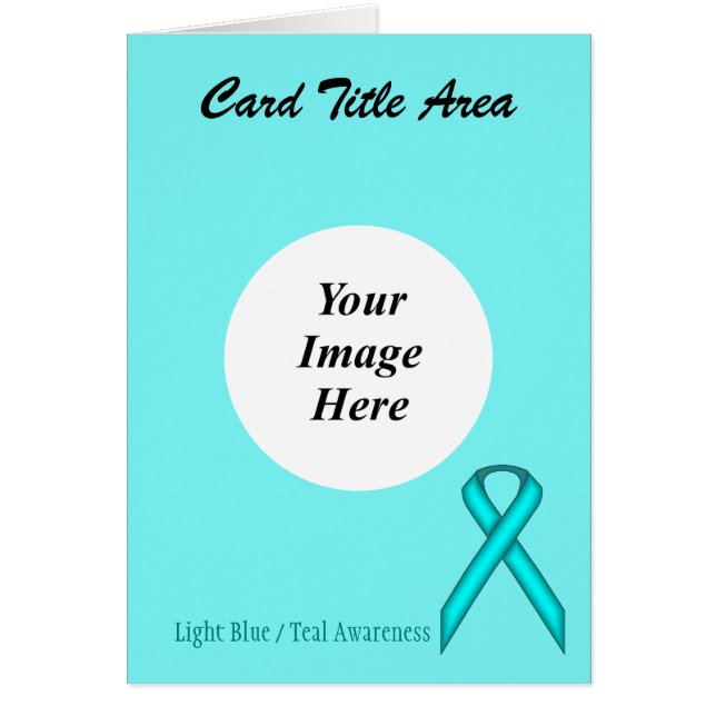 Lt Blue/Teal Standard Ribbon Template by K Yoncich (Front)
