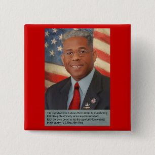 Lt. Col. Allen West 2 Inch Square Button