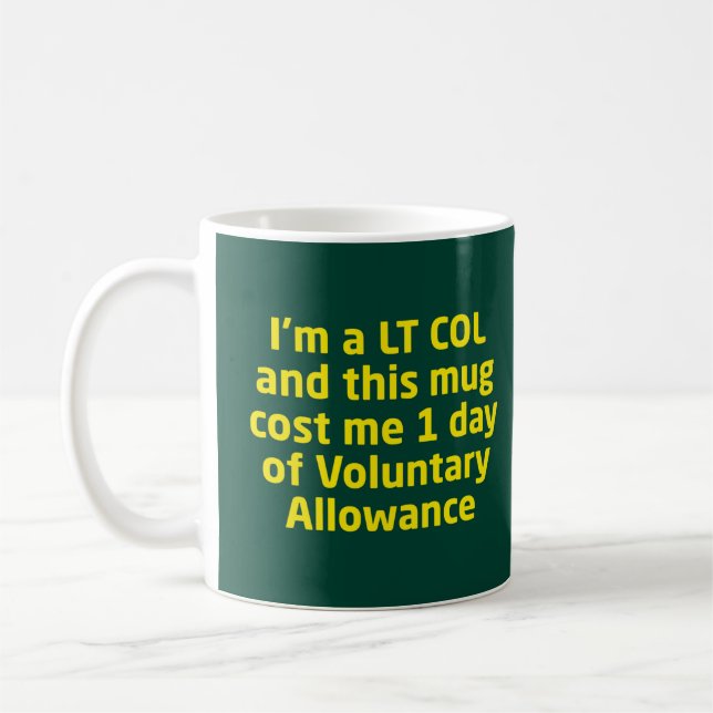 Lt Col Café Mug (Gauche)