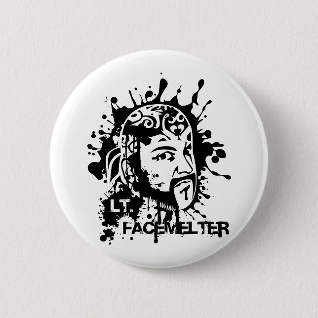 Lt. Facemelter 2 Inch Round Button (Front)