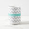 Lt Grey Wht Chevron Aqua Turquoise Name Monogram
