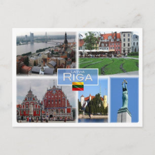 LT Lithuania -  Riga Latvia Lietuva - Postcard