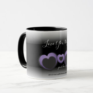 Lt PURPLE ❤“Love You Mom” Monogram Heart Customize Mug