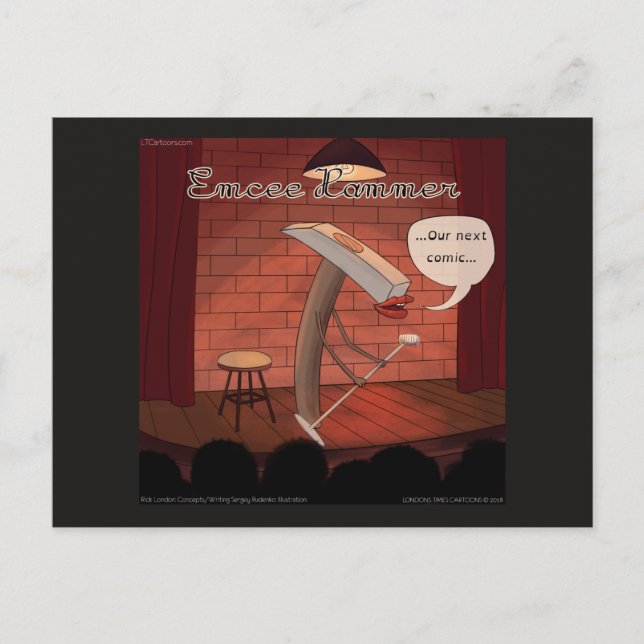 LTCartoons Tools For Comedians Rick London Postcard (Front)