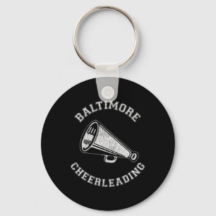 Ltimore Cheer Distressed Retro 90's Cheerleader  Keychain