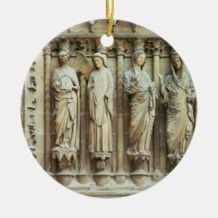 (LtoR) The Annunciation and the Visitation, right- Ceramic Ornament