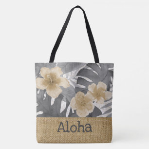 Luana Aquarelle Tropical Grey Reverse Beach Sac