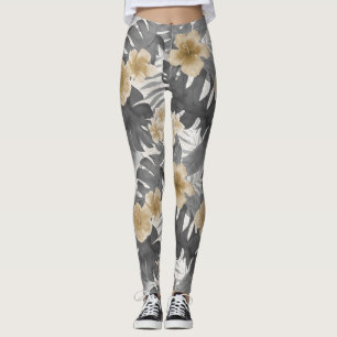 Luana Aquarelle Tropical Neutral Leggings Floraux
