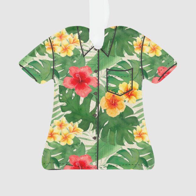 Luana Aquarelle Tropicale Florale Aloha Chemise Ve (devant)