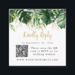 LUANA Tropical Greenery Beach Wedding QR Code  Squ Square Business Card<br><div class="desc">The LUANA tropical themed QR code RSVP card template comes with the option to add your own personalized wording and the option to add your own wedding website QR code. This beachy minimalist QR code enclosure card is the perfect way to seamlessly have your guests RSVP. !!!!!!!!!!!!!!! PLEASE KINDLY NOTE...</div>