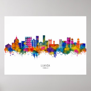 Luanda Angola Skyline Poster