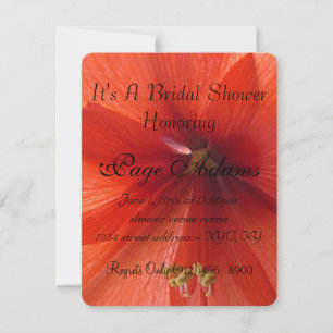 Luau Aloha Hawaiian Blossoms Bridal Shower Invitation