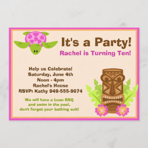 Luau Birthday Party Invitation