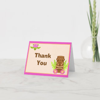 Luau Birthday Party Thank You Card