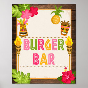 Luau Burger Bar Sign