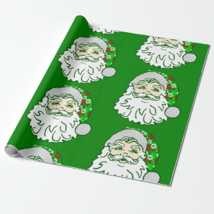 luau christmas hawaiian santa claus  wrapping paper