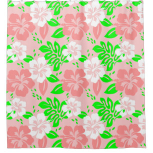 luau floral tropical hibiscus flowers pink