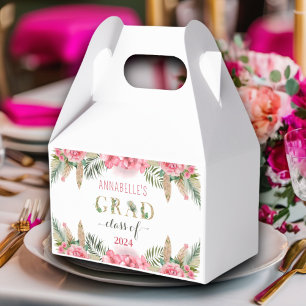 Luau Graduation Class Of 2024 Floral Favor Box