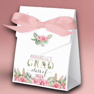 Luau Graduation Class Of 2024 Floral Favor Box