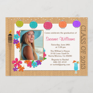Luau Graduation Invitation Class of 2013