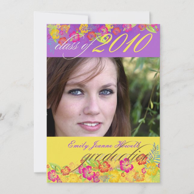 Luau Graduation Party Invitation (Front)