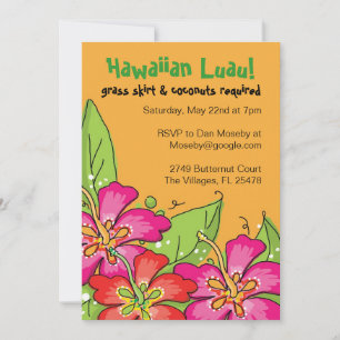 Luau hawaïen ! Invitations