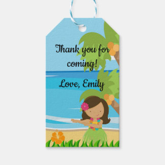 Luau hawaiian party hand tag girl birthday