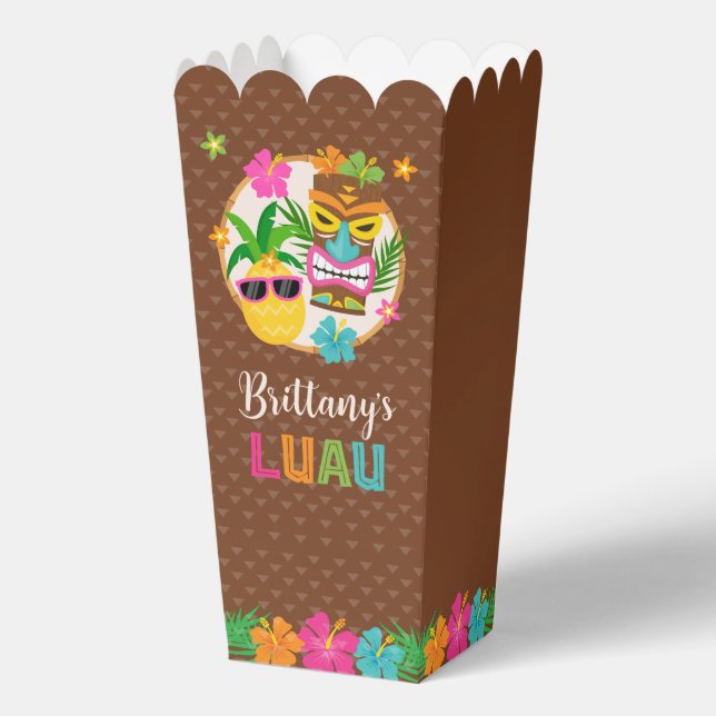 Luau Hawaiian Tropical Birthday Favor Box (Front)