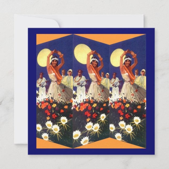 LUAU HULA DANCE FÊTE INVITATION ~EZ À CUSTOMISER! (Devant)