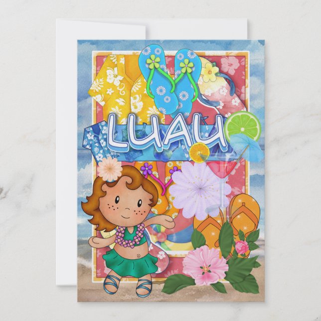 Luau Invitation by SRF (Front)