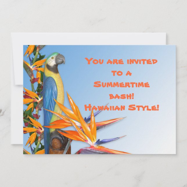 Luau Invitation pour la fête d'été (Devant)