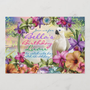 Luau Invitations, Birthday Luau Themed Invitations