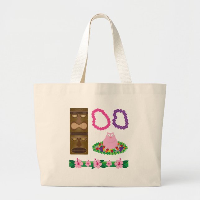 luau large tote bag (Front)