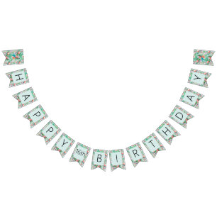 Luau Party Banner Flamingos & Palms