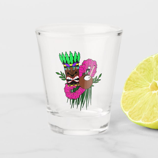 Luau Party Design Shot Glass (Front)