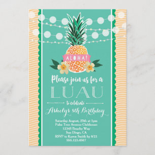 Luau Party Invitation for Birthday, Shower, etc<a