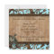 Luau Party Invitation Hibiscus Blue Brown