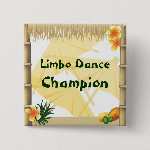 Luau Party Limbo Dance Champion Award Button