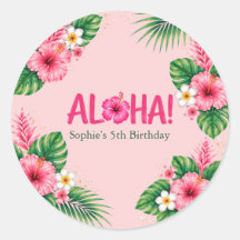 Luau Pink Tropical Aloha Birthday
