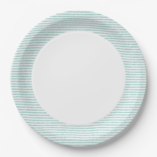 Luau Plates | Green Stripe (Front)