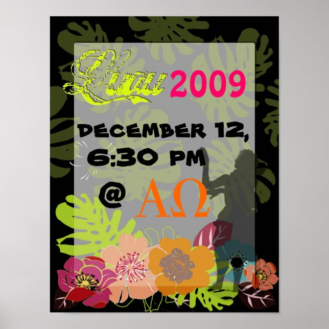 Luau Posters Decoration or Party (Front)